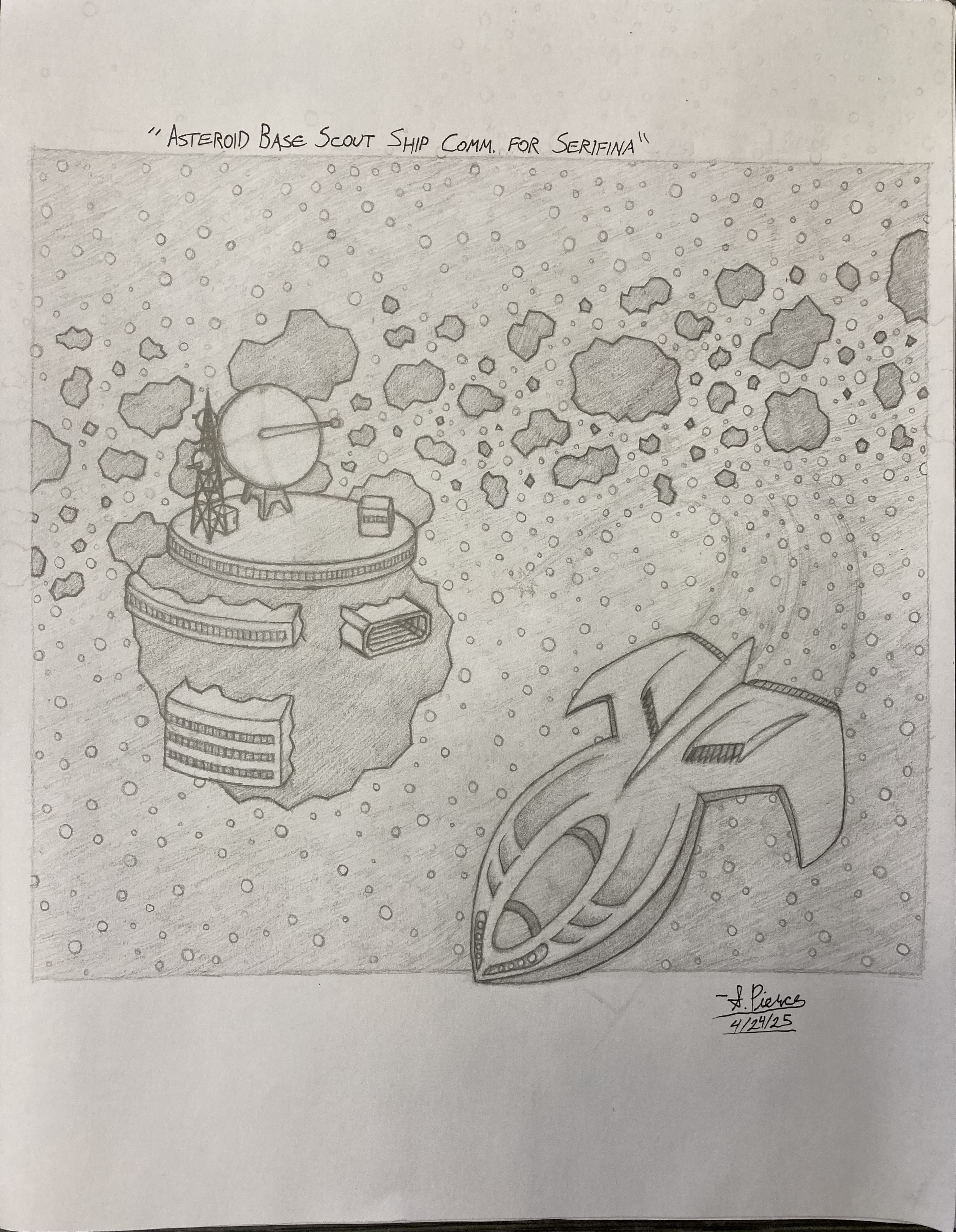 Asteroid Base Scout Ship Comm. for Serifina